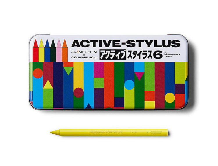 プリンストン ACTIVE STYLUS タッチペン 汎用-iPad用モード切替機能搭載/ペン先2mm/充電式/ペン先交換 きいろ PSA-TPRCP-YL【送料無料】