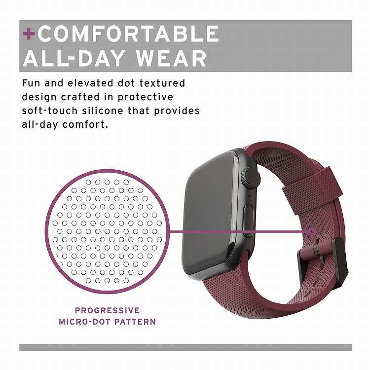 【日本正規代理店品】 URBAN ARMOR GEAR/U by UAG AppleWatch 44&42mm用バンド (6/SE/5/4/3/2/1) DOT オーベルジーヌ UAG-UAWLD-AG【ポイント10倍】【送料無料】