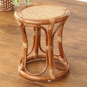ラタン スツール HR(ブラウン) 籐家�