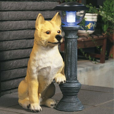 ご帰宅を歓迎♪ソーラーライト付柴犬 「タロー」 ガーデニング エクステリア ガーデンアクセサリー NK-131-1(代引不可)【送料無料】【S1】