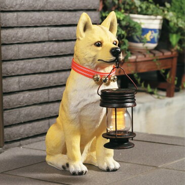 ご帰宅を歓迎♪ソーラーライト付柴犬 「ポチ」 ガーデニング エクステリア ガーデンアクセサリー NK-132-1(代引不可)【送料無料】【ポイント10倍】
