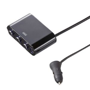 USB付き3連ソケット サンワサプライ CAR-CHR60CU(代引き不可)