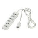 BUFFALO 2ピン式電源タップ 6個口タイプ シャッター付 1m ホワイト(代引不可)(2)