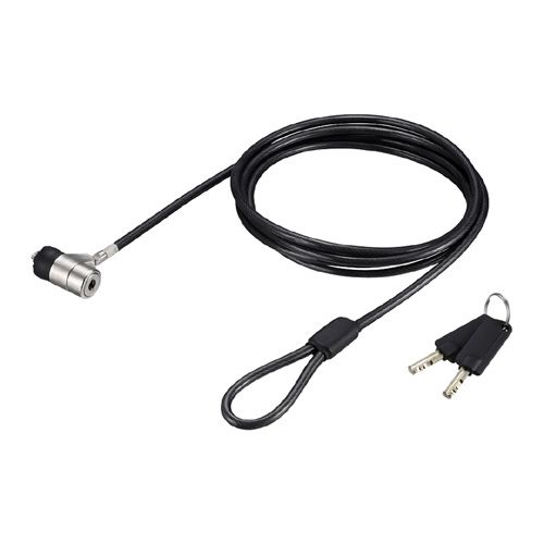 ディスクシリンダー錠ワイヤーロック(マスターキー対応)商品仕様製品タイプ：盗難防止用品仕様：■対応機種:セキュリティースロットを搭載するパソコン、液晶モニター、外付けHDDなど■対応スロットサイズ:幅:7〜7.26mm、高さ:3〜3.26m...