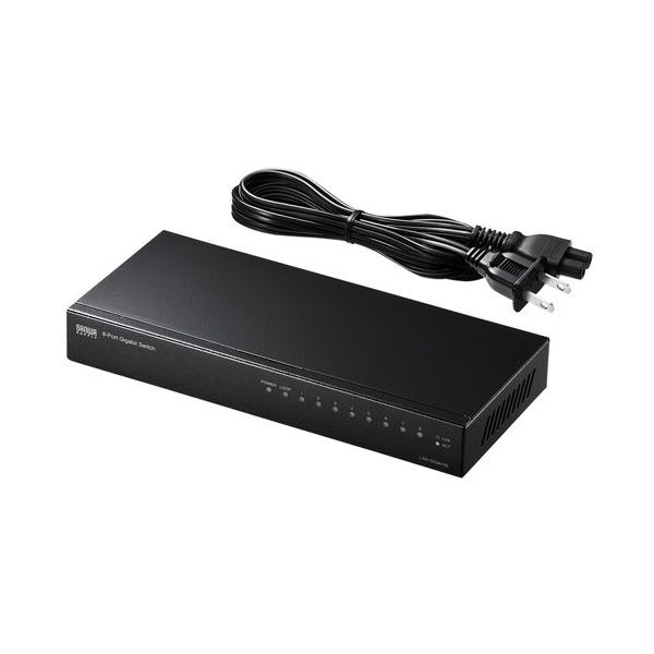 サンワサプライ Giga対応スイッチングハブ(8ポート) ループ検知機能つき LAN-GIGAH8Lネットワーク機器・通信機器.Giga対応スイッチングハブ(8ポート) ループ検知機能つき商品説明8ポート10BASE-T/100BASE-T...