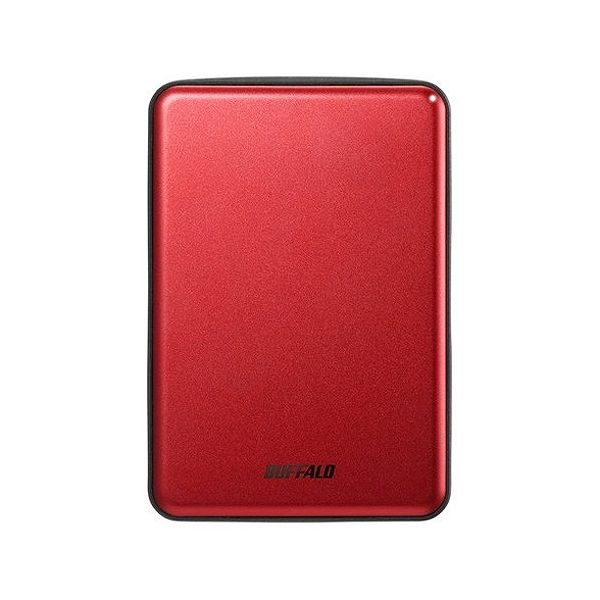 バッファロー USB3.1(Gen.1)対応 アルミ素材&薄型ポータブルHDD 2TB レッド HD-PUS2.0U3-RDD(代引不可)