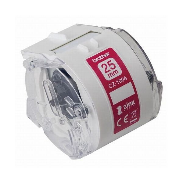 ブラザー工業 感熱カラーラベルプリンター用ロールカセット(幅25mm 長さ5m)CZ-1004(代引不可)