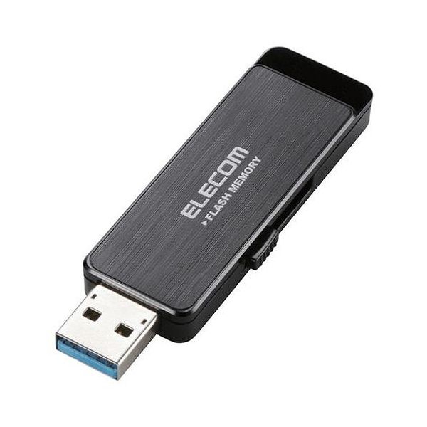 エレコム USBフラッシュ 64GB 「Windows ReadyBoost」対応AESセキュリティ機能付 ブラック USB3.0 MF-ENU3A64GBK(代引不可)
