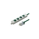 サンワサプライ 医用接地プラグ付き電源タップ バックアップ用 3P4個口 3m TAP-HPM4-3G(代引不可)(2)