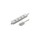 サンワサプライ 医用接地プラグ付き電源タップ 一般用 3P4個口 5m TAP-HPM4-5W(代引不可)(2)