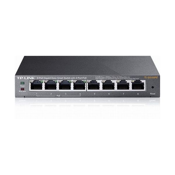 TP-Link 4ポート PoE 搭載 8ポート ギガビット イージースマート スイッチ TL-SG108PE(代引不可)