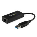 STARTECH.COM LTD USB31000S USB 3.0-Gigabit Ethernet LANアダプタ (ブラック) 10 100 1000Mbps NICネットワークアダプタ USB SuperSpeed(オス)-RJ45(メス)有線LANアダプタ(代引不可)