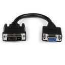 STARTECH.COM LTD DVIVGAMF8IN 20cm DVI-VGA変換ケーブル DVI-I オス (29ピン)-VGA メス (D-Sub15ピン) ブラック(代引不可)(2)