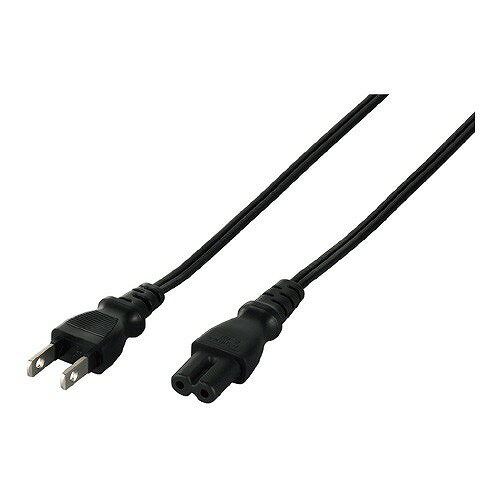 BUFFALO 電源ケーブル 2ピンソケット(メス)(=)2ピンプラグ(オス) 1.0m ブラック BSACC0510BKA(代引不可)