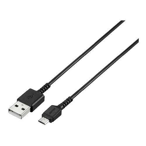 BUFFALO USB microBケーブル スリム 1.0m ブラック BSMPCMB110BK(代引不可)