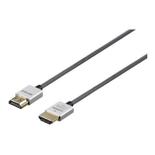 BUFFALO HDMIケーブル プレミアム認証 スリム 1.0m シルバー BSHDPS10SV(代引不可)【送料無料】