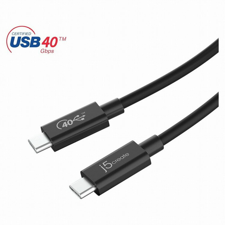 j5 create USB4 Gen3 USB-C to C フル機能ケーブル(0.8m) JUC28L08(代引不可)【送料無料】