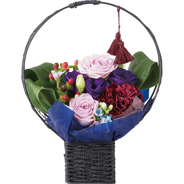 賀寿のお祝い フラワーアレンジメント 紫系(代引不可)【ポイント10倍】【送料無料】