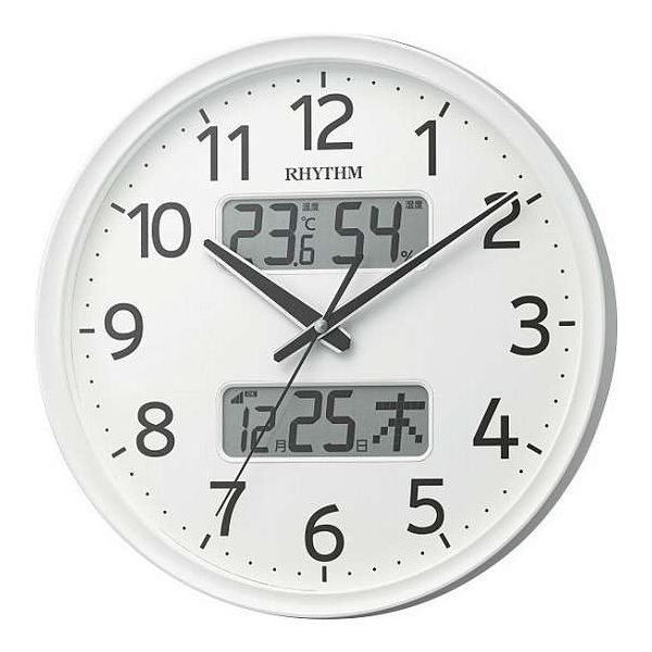 リズム フィットウェーブリブ掛時計 8FYA03SR03(代引不可)【ポイント10倍】【送料無料】