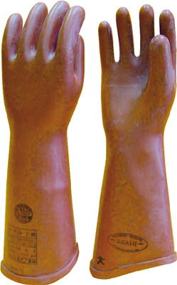 ワタベ 高圧ゴム手袋410mm大【510-L】(作業手袋・絶縁手袋)【送料無料】