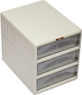 TRUSCO レターケース 引き出しA4深型3個【TOA4-W3】(オフィス家具・レターケース)【送料無料】