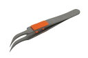 TRUSCO ラバーグリップ付ピンセット フッ素コート 115mm 先細鷲型【TSP-225】(はんだ・静電気対策用品・ピンセット)