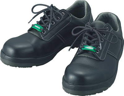 【メーカー型番】TMSS-240【JANコード】4989999368628【ブランド】TRUSCO 　【特徴】●人間工学と労働医学をベースに、足の健康と快適な履き心地を追求した「快適安全靴」です。●衝撃吸収性に優れたミッドソールと耐滑性・耐摩耗性に優れたアウトソールの2層構造ソールです。●安全技術指針の最高レベル4の耐滑性能を持つソールです。【用途】●製造業、運輸業、建設業等のハードな仕事での現場。【仕様】●寸法(cm):24.0●足幅サイズ:EEE●質量(g):700●JIS T 8101 革製S種〈普通作業用〉E・F合格●耐圧迫荷重:10±0.1kN●色:ブラック【材質／仕上】●甲被:牛クロム革（ソフト型押）●先芯:ワイド樹脂●靴底:発泡ポリウレタン2層【セット内容／付属品】【注意】【原産国】日本【送料について】北海道、沖縄、離島は送料を頂きます。