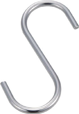 TRUSCO Sフック ステンレス製 130mm 2個入【TSAD-5-130】(建築金物・工場用間仕切り・荷役金具)