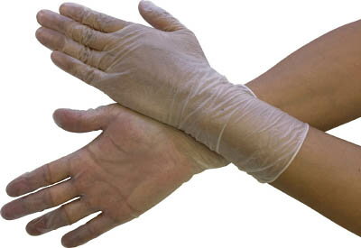 ブラストン PVC手袋ロング テクスチャータイプ(100枚入)Lサイズ BSC4300L