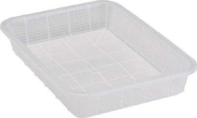 Basket, Cart - 積水 角カゴ浅型 中 クリア K542C