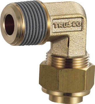 TRUSCO クイックシール継手 エルボ φ4 呼びR1/8【TSA-4-01L】(流体継手・チューブ・エア配管継手)