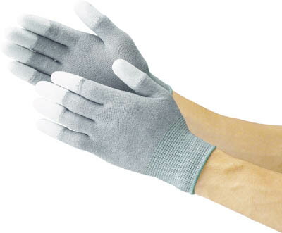 TRUSCO 指先コート静電気対策用手袋 Lサイズ【TGL-2996L】 作業手袋・静電気防止手袋 