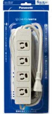 Panasonic OAタップ 接地15A抜ケ止メ形 4コ口 5mコード付 WCH2454HP【送料無料】