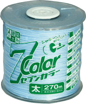 【商品詳細】●伸縮ハンドルで、2通りの持ち方ができます。●糸の残量がわかるABS樹脂製リールです。●水糸専用の高品質ナイロンを使用しています。●基礎工事、一般測量用に。●土木、建築、一般測量用。●色:蛍光スカイブルー●線径(mm):約0.8mm●糸長さ(m):270●水糸：ナイロン●リール：ABS●回転軸：PS【送料について】北海道、沖縄、離島は送料を頂きます。