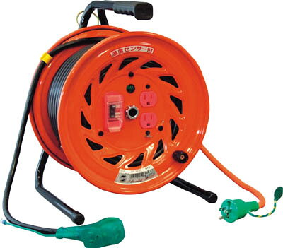 【メーカー型番】RND-EK30S【JANコード】4937305002551【ブランド】日動　【特徴】●ドラム本体は電源のそばに置き、コンセントが付いている先端を目的場所まで伸ばして使用します。●高所・狭所作業に最適です。●高所・狭所作業に最適です。【用途】【仕様】●電線仕様長さ(m):30（3+27）●電線仕様太さ(mm[[の2乗]]):2.0●電線仕様芯数(C):3●定格電流(A):5●コンセント仕様定格:2P・15A・125V アース付●コンセント仕様形状:[[三芯]]●コンセント仕様個数:3+2●温度センサー:手動復帰型●通電ランプ:○●接地端子:○●2P・3P兼用プラグ:○●質量(kg):8.1●AC100V●電線種:VCT●屋内型●プラグ形状:ポッキンプラグ(2芯・3芯兼用プラグ)●ケーブルとドラムの回転を同時に止める「ドラムストッパー」付●ブレーカー付●限度電流:15A●アース付【材質／仕上】【セット内容／付属品】【注意】●屋内型です。雨天の屋外では使用しないでください。●巻いたまま使用すると焼損するおそれがあります。【原産国】日本【送料について】北海道、沖縄、離島は送料を頂きます。