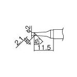 白光 こて先 2BC型 面のみ【T12-BCF2】(はんだ・静電気対策用品・ステーション型はんだこて)