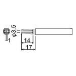 白光 こて先 D型【980-T-D】(はんだ・静電気対策用品・電気はんだこて)
