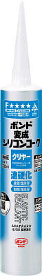 【商品詳細】●色がクリアーなので施工部の色を気にせず使用できます。●表面硬化が早く、耐久・耐候性・耐熱・耐寒性に優れています。●はっ水汚染が少ないです。●日本接着剤工業会JAIA F☆☆☆☆ JAIA4VOC基準適合品です。●施工後に塗装可能です。●表面塗装性良好です。●モルタル・コンクリートのひび割れや、すき間シールに。●施工部を目立たせたくない部位に。●ガラリ、ベントキャップ、ダクト、配管貫通部まわりの目地に。●色:クリヤー●容量(ml):333●使用温度範囲(℃):-40〜90℃●使用温度範囲:-40〜90℃●主成分：変成シリコーン樹脂系生産国：日本重量：420g【送料について】北海道、沖縄、離島は送料を頂きます。