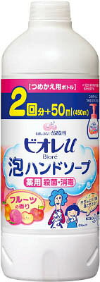 Kao ビオレu泡ハンドソープフルーツつめかえ450ml 236593