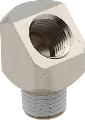 チヨダ 45度エルボ RC1／8・R1／8【PL45-1F-1M】(流体継手・チューブ・エア配管継手)