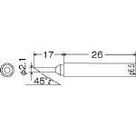 グット PX－601／601AS用交換こて先 2C【PX-60RT-2C】(はんだ・静電気対策用品・ステーション型はんだ..