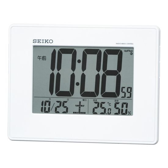 SEIKO 温湿度計付き掛置兼用電波時計 SQ770W【送料無料】