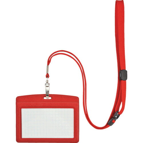 OP 吊り下げ名札 レザー調 1枚 赤 N123PRD