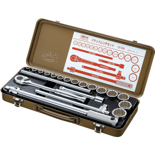 乐天商城 - エビ ソケットレンチセット 差込角12.7mm 12角 1215A【送料無料】