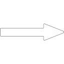 緑十字 配管方向表示ステッカー →白矢印 40×150mm 10枚組 エンビ 193686(4)