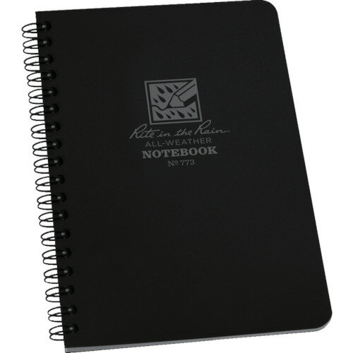 RITR 4 5/8X7 スパイラルノートブック ユニバーサル ブラック 773