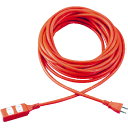 TRUSCO トラスコ ソフトタイププラグ 3個口タップ型 10m オレンジ TRIS15103O