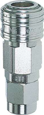 【メーカー型番】CHS-11H【JANコード】4537327012660【ブランド】チヨダ【特徴】●カップリングはワンタッチ接続。●シールにOリング（ニトリルゴム）を使用。●ポペットバルブタイプと比べて約1.5倍の流量が流れます。●全パーツを金属製。●一般カップリングと互換性あり。【用途】【仕様】●最高使用圧力(MPa):1.5●質量(g):185●相手側ホースサイズ内径×外径(mm):11.0×16●使用流体:空気●使用温度範囲:-5〜60℃●適合プラグ:千代田通商製CHSタイププラグ【材質／仕上】●本体:鋼鉄、真鍮メッキ●シールゴム:ニトリルゴム（NBR）【セット内容／付属品】【注意】●一般カップリングと互換性があります。【原産国】日本【送料について】北海道、沖縄、離島は送料を頂きます。