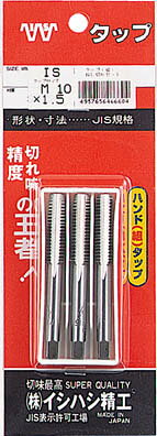 【メーカー型番】P-S-HT-4MX0.75-S【JANコード】4957656465102【ブランド】IS　【特徴】●タングステンハンド組タップです。●通り穴、止まり穴共に使用可能です。●ハイスに比べ経済的です。【用途】●被削材:鉄・軽金属。【仕様】●セット内容:先・中・上●精度:JIS3級●呼び寸:M4●ピッチ(mm):0.75●加工ねじ:メートルねじ●表面処理:ノンコーティング●タップ等級:JIS級【材質／仕上】●合金工具鋼（SKS2）【セット内容／付属品】【注意】【原産国】日本【送料について】北海道、沖縄、離島は送料を頂きます。