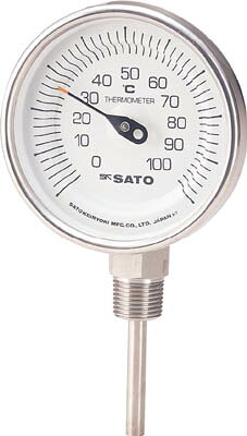 Thermometers - 佐藤 バイメタル温度計BMーS型【BM-S-90S-4】(計測機器・温度計・湿度計)【送料無料】
